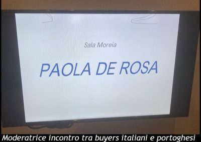 Moderatrice incontro tra buyers italiani e portoghesi Rio de Janeiro - Giugno 2021
